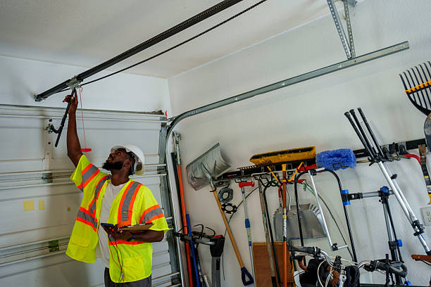 Professional Garage Door Panel Replacement technician working in Presidio, TX